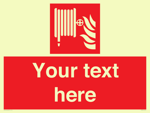 Custom Fire hose reel Sign